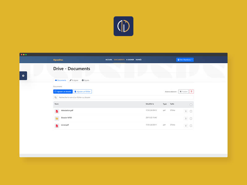 accueil depot de document opendoc