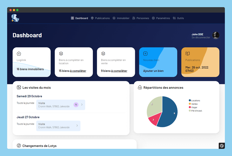 accueil logiciel en ligne transaction immobiliere lotys
